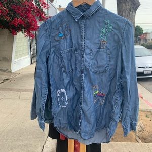 Vintage Hand Embroidered Western Blouse